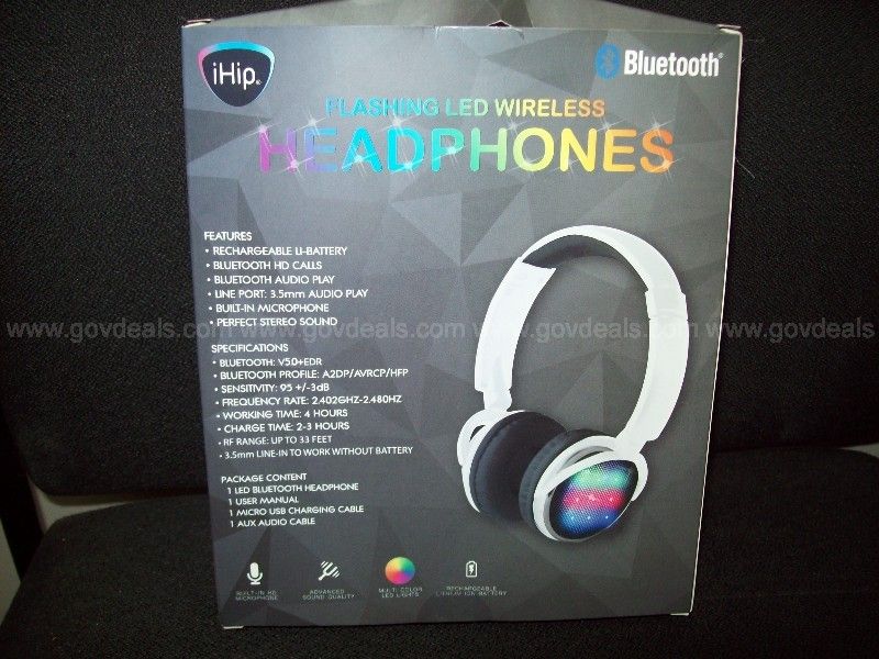 Ihip flashing discount led wireless headphones