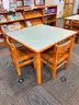 Lot of 6 library tables with 30 wood library Chairs