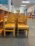 1 lot of 58 wooden chairs/seats always used in the library student size