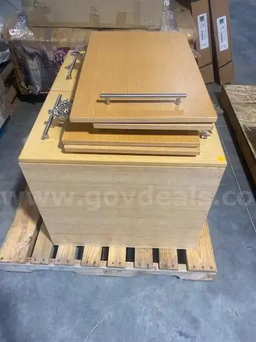 1- Large Double Door Wood Cabinet - Extra Doors