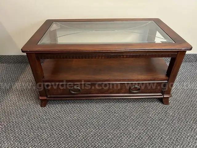 Rectangular Glass Top Table