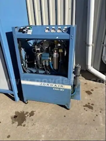 Jordair Self Contained Breathing Apparatus (SCBA) fill station and compressor
