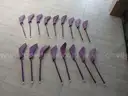 Lot of Floor Hockey Sticks and Pucks