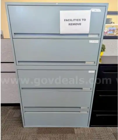 USED - 5 Drawer Metal Filing Cabinet