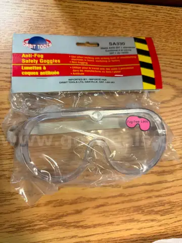 New/Unused Anti-Fog Safety Goggles