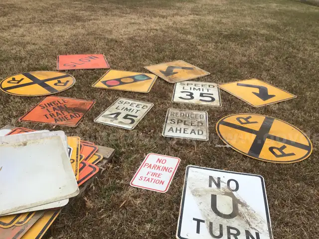 31 Used Metal Street Signs
