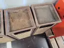 Lot of 3 Aggregate Stone Panel Trash Cans