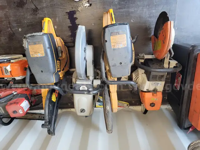 Lot of 4 Gas-Powered Cutoff Saws