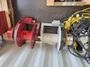 Lot of various electric cords with 2 metal spools