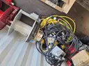 Lot of various electric cords with 2 metal spools