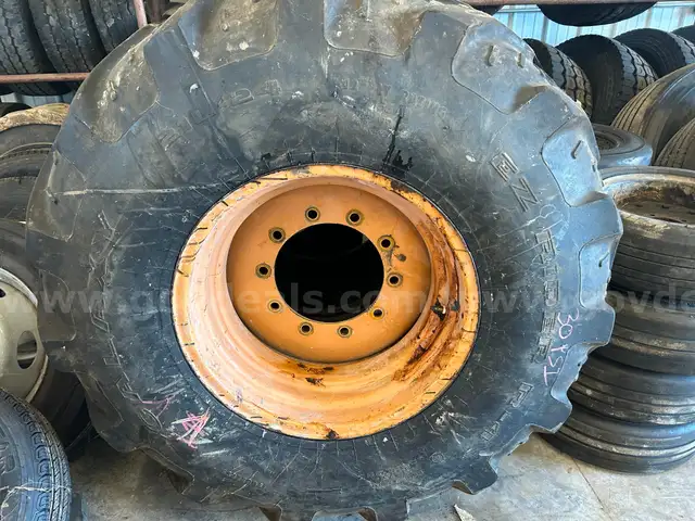 Tires off of Case 590 Super M Backhoe