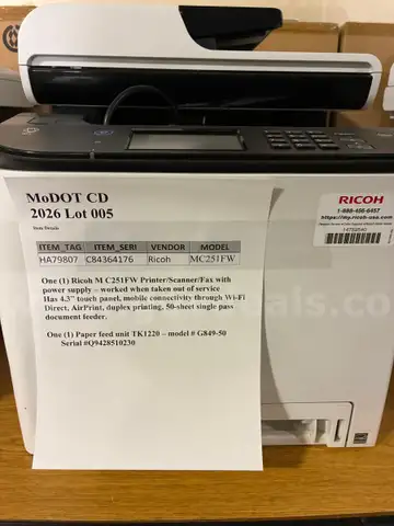 Ricoh M C251FW Printer/Scanner/Fax