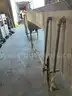 Stainless counter with 2 sinks