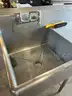Stainless counter with 2 sinks
