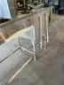 Stainless counter with 2 sinks