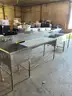 Stainless counter with 2 sinks