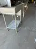 Stainless counter with 2 sinks