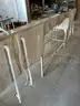 Stainless counter with 2 sinks