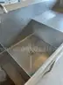 Stainless counter with 2 sinks