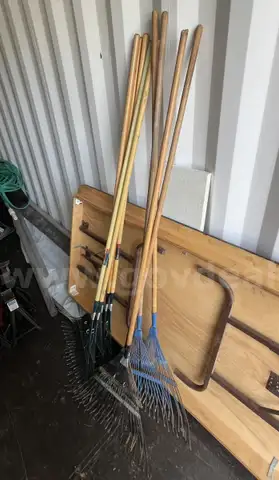 Lot of 9 Leaf Rakes