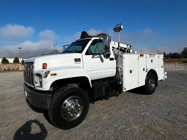 2001 GMC C7H042 SERVICE UTILITY BED WITH CRANE