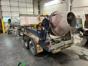 Concrete mixer trailer with water tank