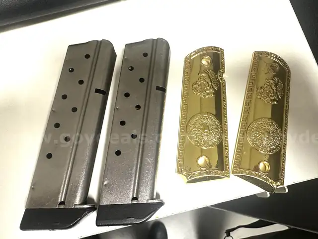 2) 9mm Magazines and grips