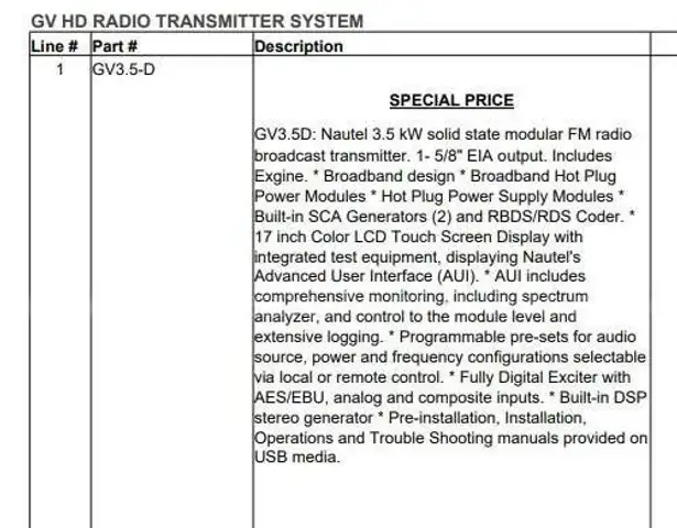 NEW 2021 Nautel 3.5 kW Solid State Modular FM Radio Broadcast Transmitter