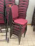 66 Maroon Colored Stacking Chairs
