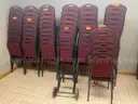 66 Maroon Colored Stacking Chairs
