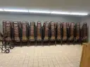 253 Brown/Beige Vinyl Stacking Chairs