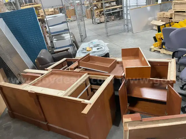 Custom Wood Office Desk (Approx. 10x6 ft)