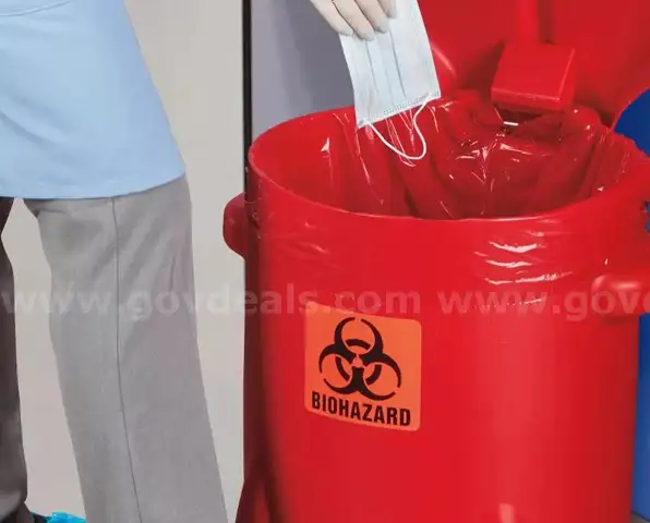 New/Unused Asset - 14Gal Biohazard Waste Can