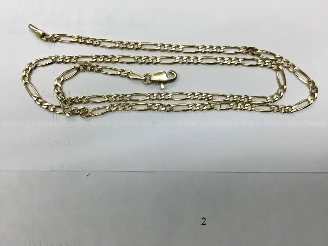 3320 417 Italy gold necklace gold chain. GovDeals
