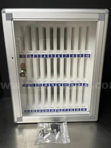CELL PHONE STORAGE WALL MOUNT ALUMINUM LOCK BOX 30 Slots