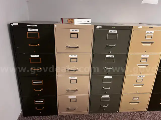 5 Filing Cabinets - Various Colours