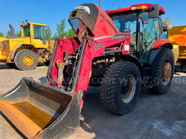 CASE MAXXUM PRO 110 AG. TRACTOR comes with many attachments.
