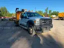 2012 FORD F550 CREW CAB W/ DUMP BODY, SPREADER AND PLOW 4X4