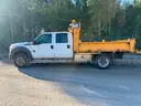 2012 FORD F550 CREW CAB W/ DUMP BODY, SPREADER AND PLOW 4X4