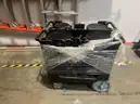Lot of Matte Black 8&#x22; and 11&#x22; plates with cart