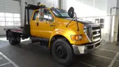 2008 Ford F-650 SD XL Ext Cab Flatbed Truck