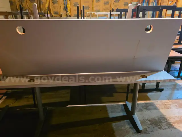 Four White Top Work Tables - Work Desk