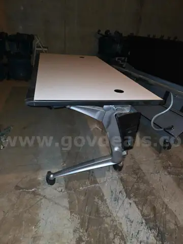 Side Folding White Work Tables