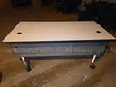 Side Folding White Work Tables