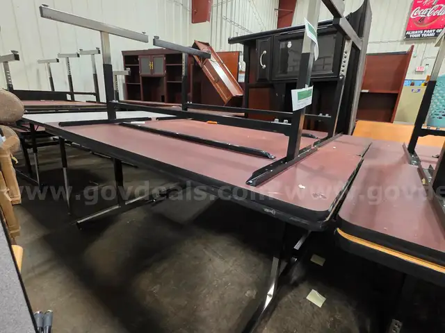 Ten Misc 6ft x 2 1/2ft Wood Laminate Student Tables/Desks