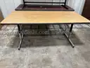 Three 6ft x 2 1/2ft Wood Laminate Student Tables/Desks