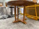 Table with attached lamp