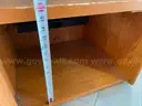 Wooden Desk under desk storage