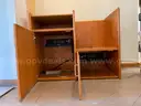 Wooden Desk under desk storage