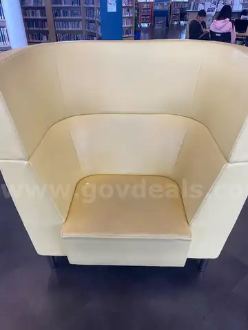 Chair - Tall Back, Yellow Leather (1 of 2)